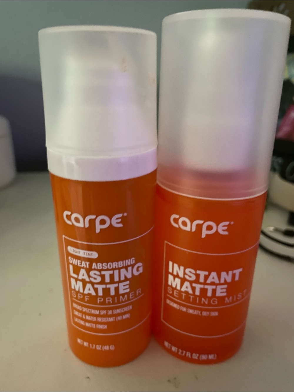 Carpe Instant Matte Setting Mist & Lasting Matte SPF Primer
